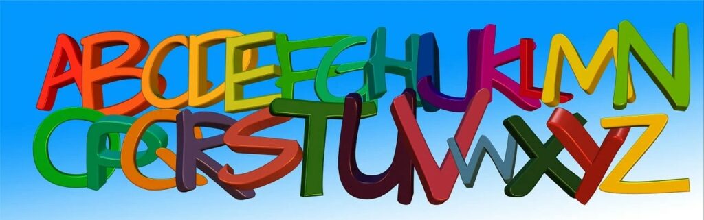 Bunte Buchstaben