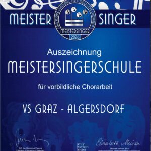 Auszeichnung Meistersingerrchule